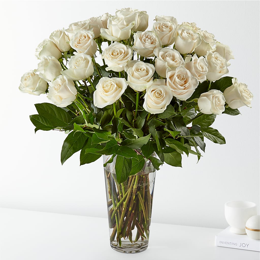 Long Stem White Rose Bouquet – Watsons Florist, Sullivan MO