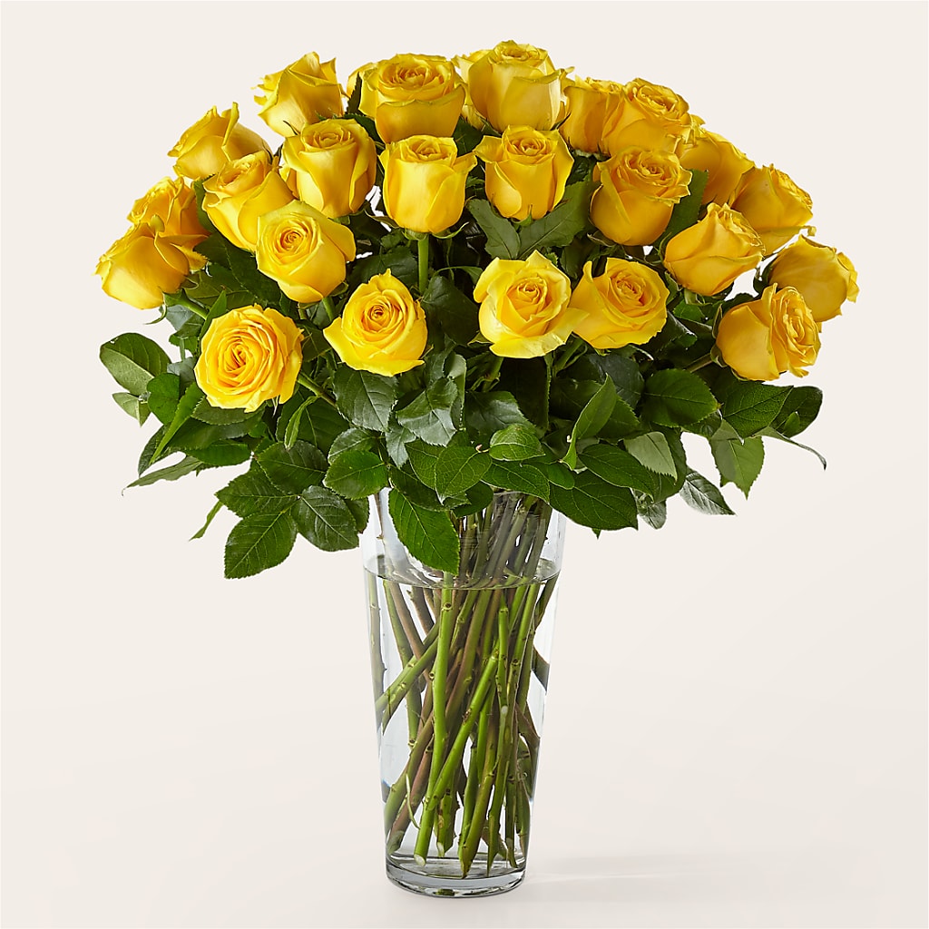 Long Stem Yellow Rose Bouquet – Watsons Florist, Sullivan MO