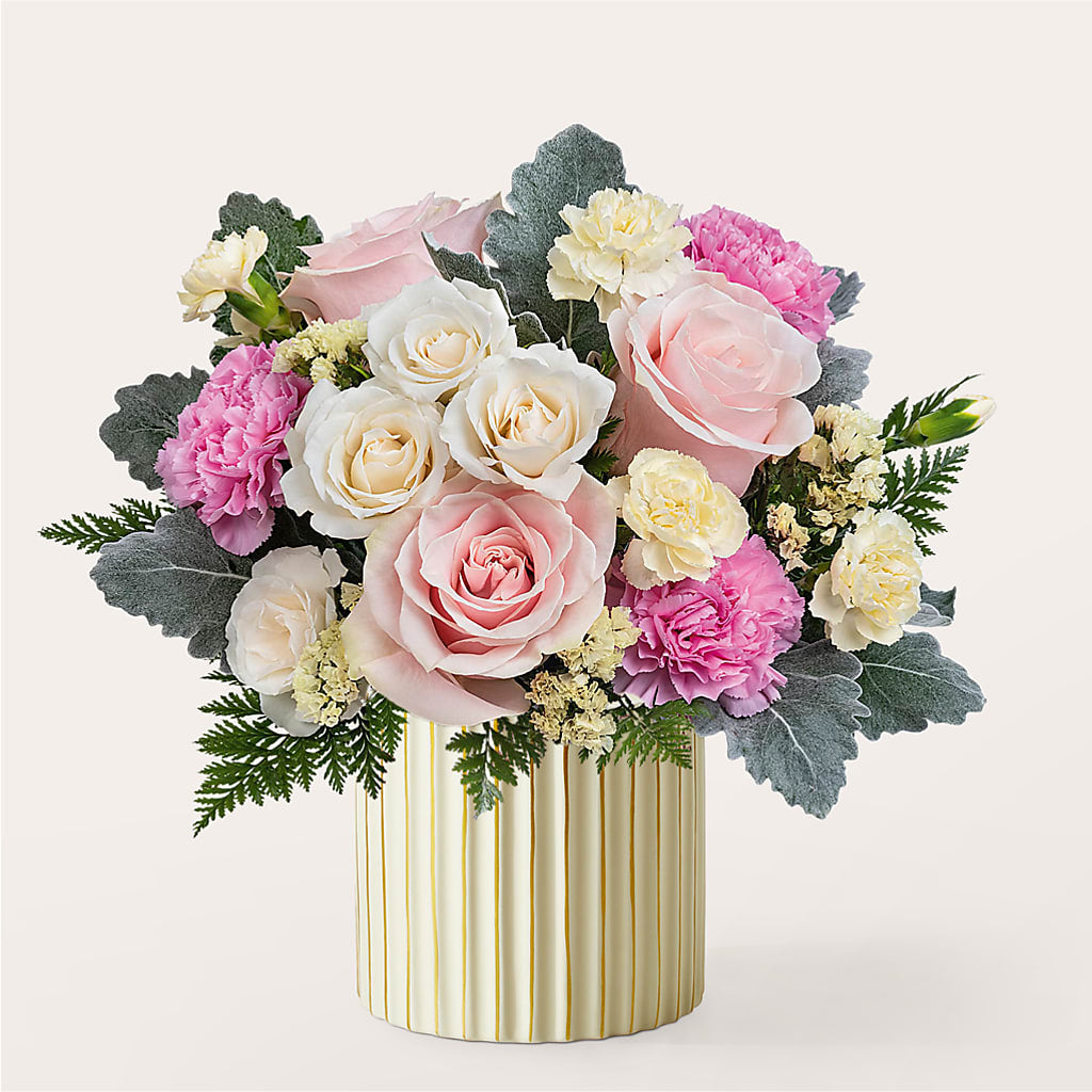 Blissful Moments Bouquet with Ivory Vase – Watsons Florist, Sullivan MO