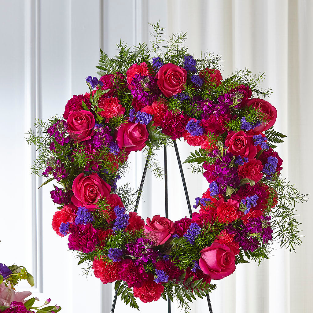 Calming Colors Wreath – Watsons Florist, Sullivan MO