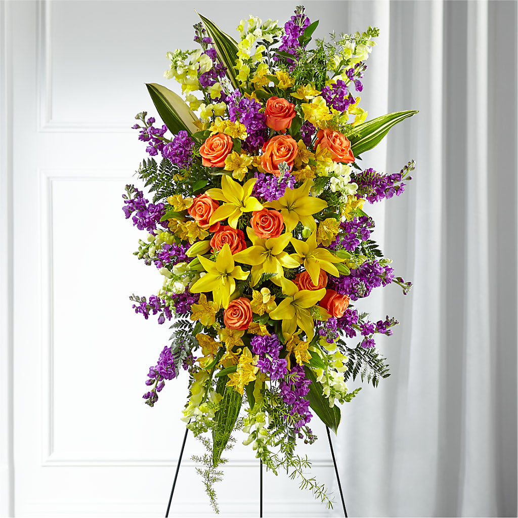 Thoughtful Prayers Standing Spray – Watsons Florist, Sullivan MO