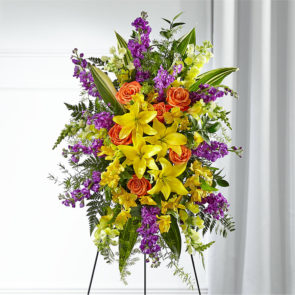 Thoughtful Prayers Standing Spray – Watsons Florist, Sullivan MO