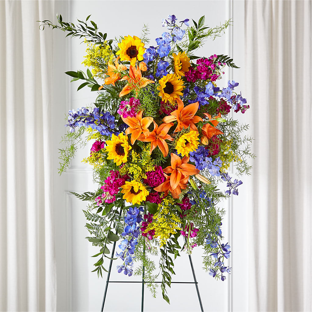 Sunlit Memories Standing Spray (Standard) – Watsons Florist, Sullivan MO