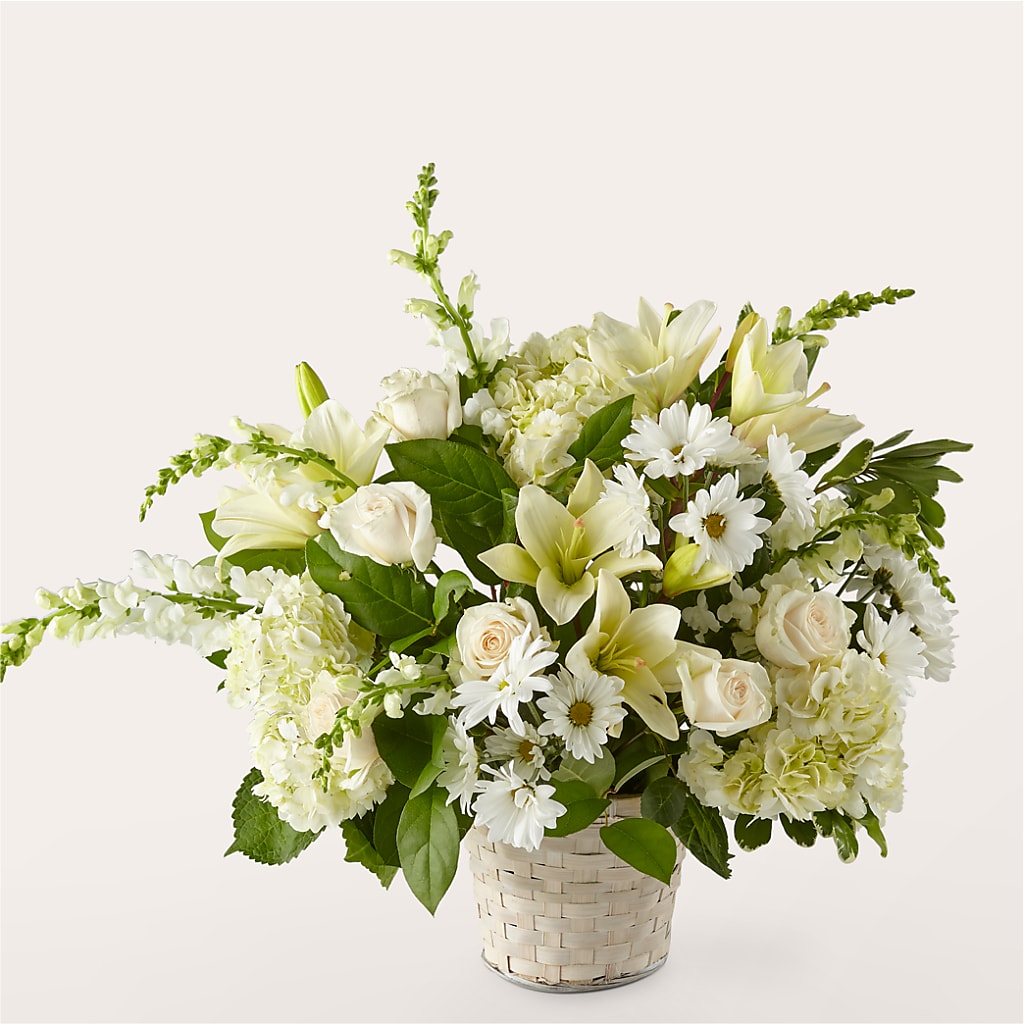 Ivory Elegance Floral Basket – Watsons Florist, Sullivan MO