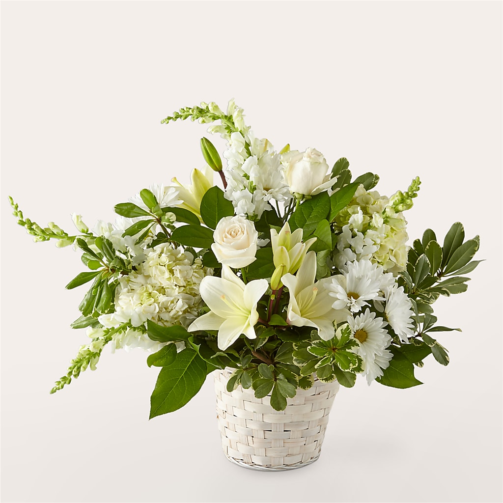 Ivory Elegance Floral Basket – Watsons Florist, Sullivan MO