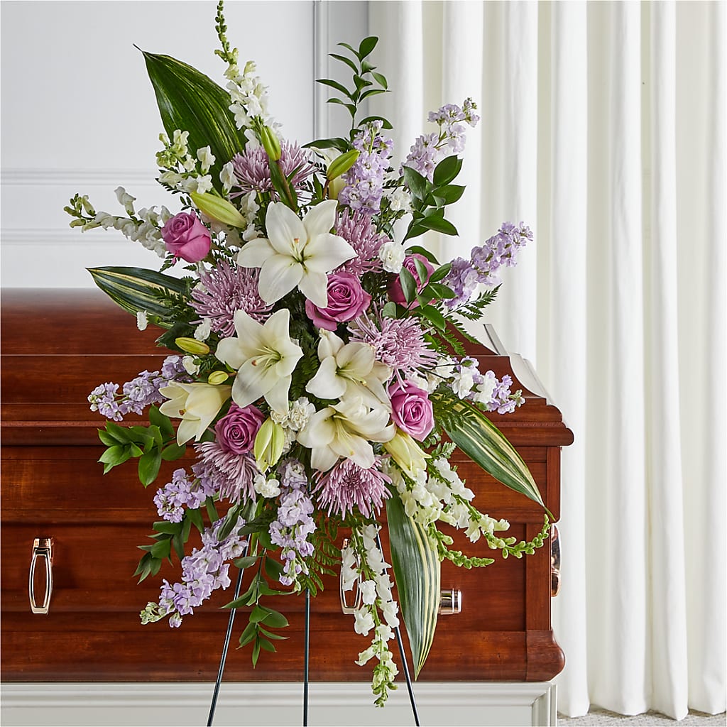 Grateful Hearts Standing Spray – Watsons Florist, Sullivan MO