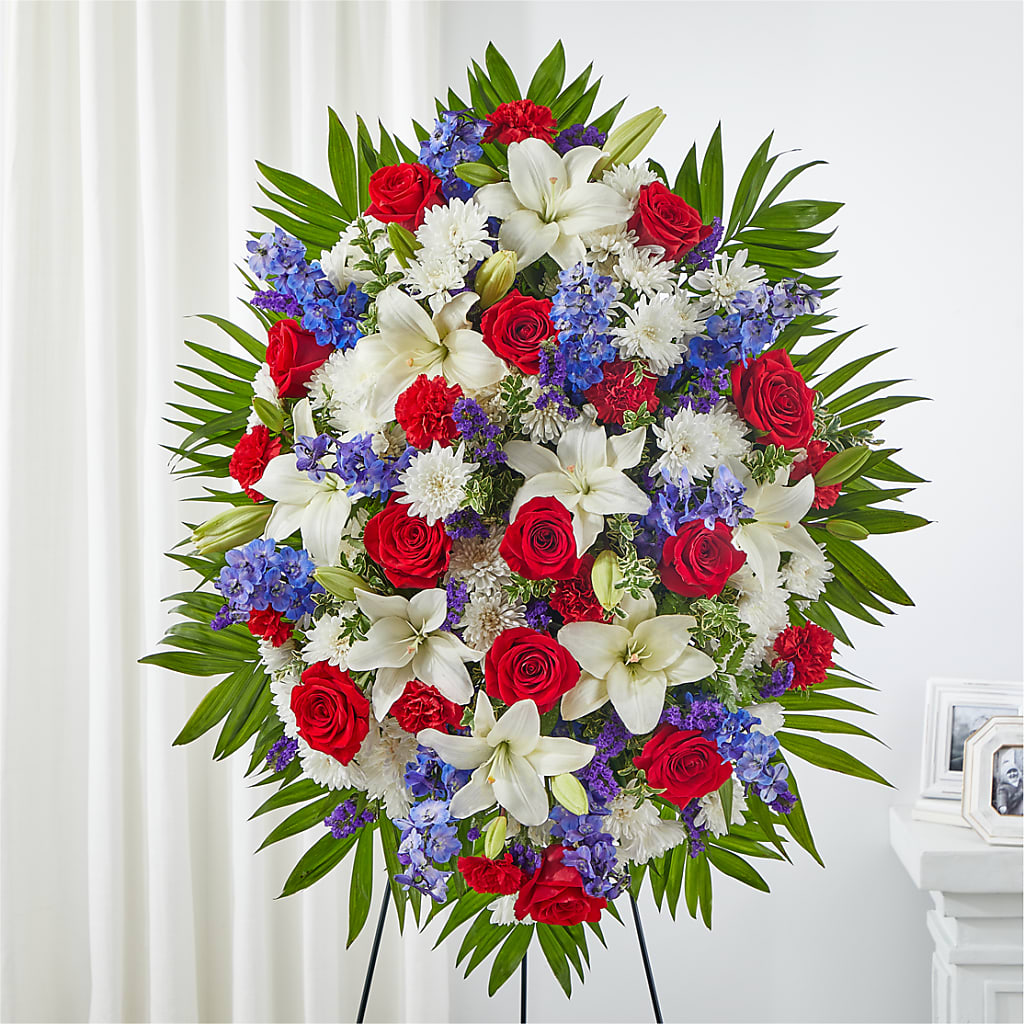 Cherished Service Standing Spray – Watsons Florist, Sullivan MO