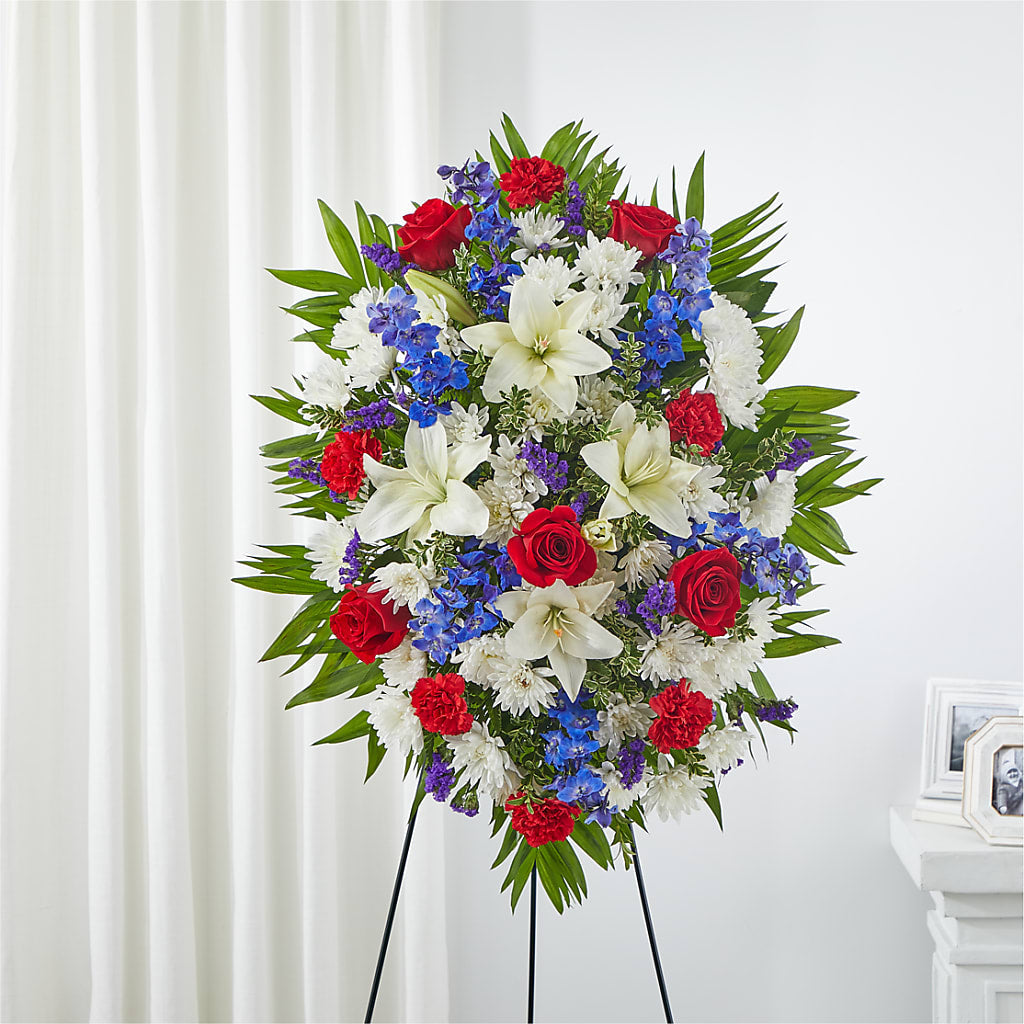 Cherished Service Standing Spray – Watsons Florist, Sullivan MO