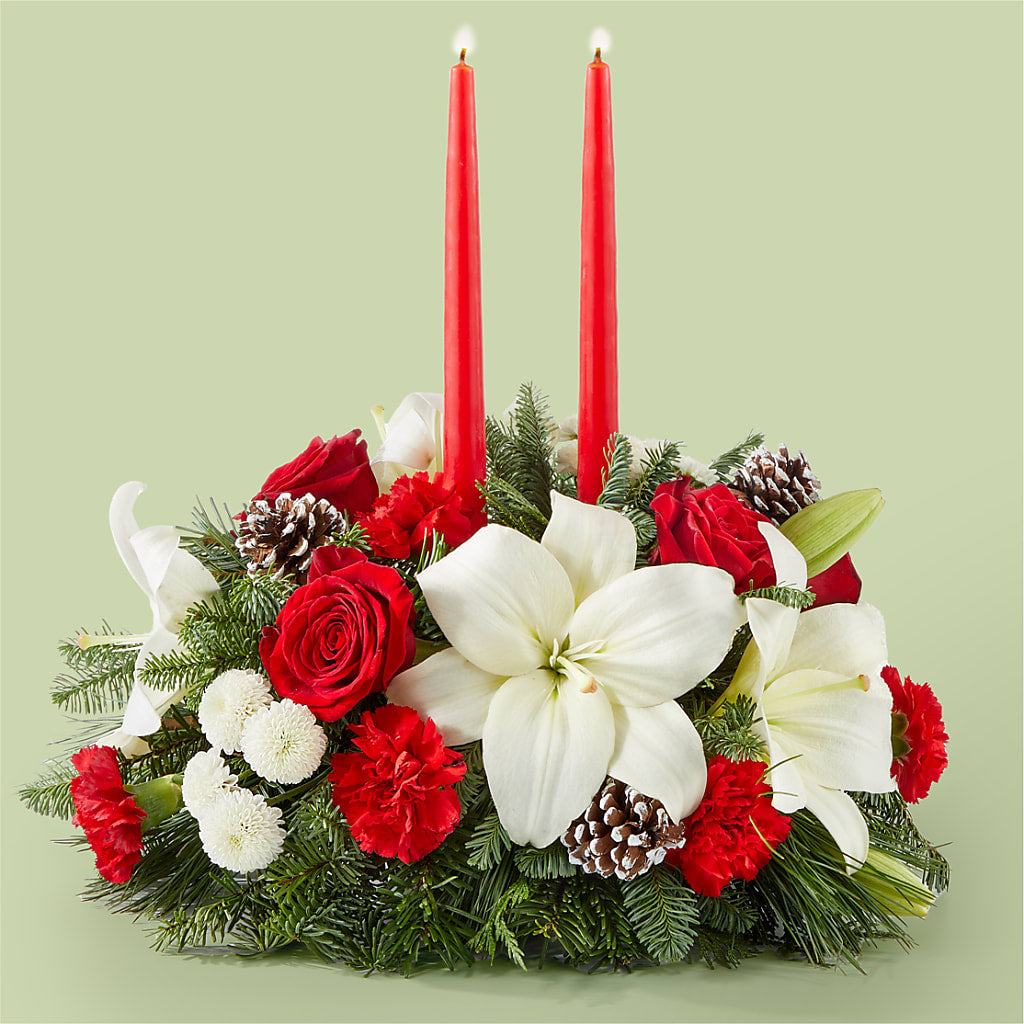 Seasonal Festivities Centerpiece – Watsons Florist, Sullivan MO