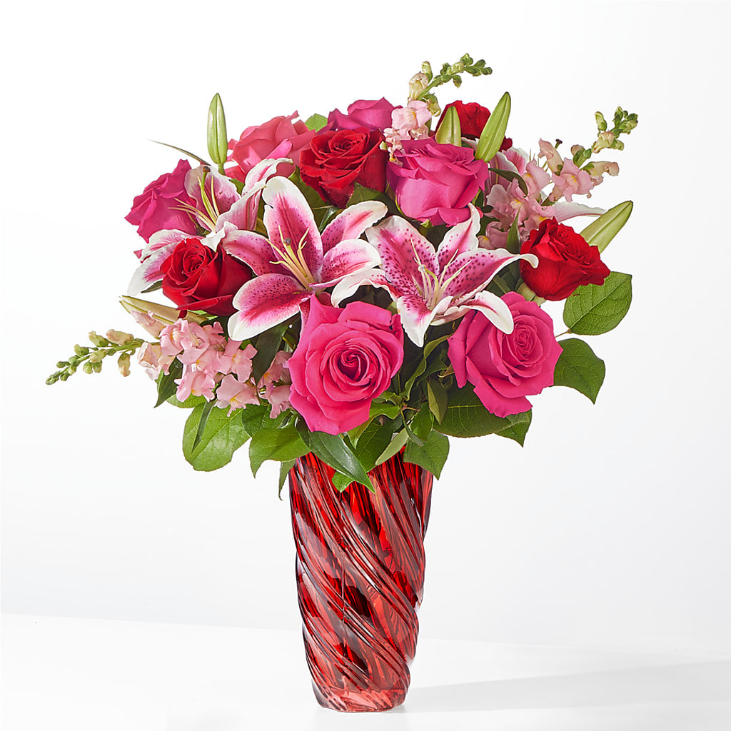 Always You Bouquet with Luxe Swirl Vase – Watsons Florist, Sullivan MO