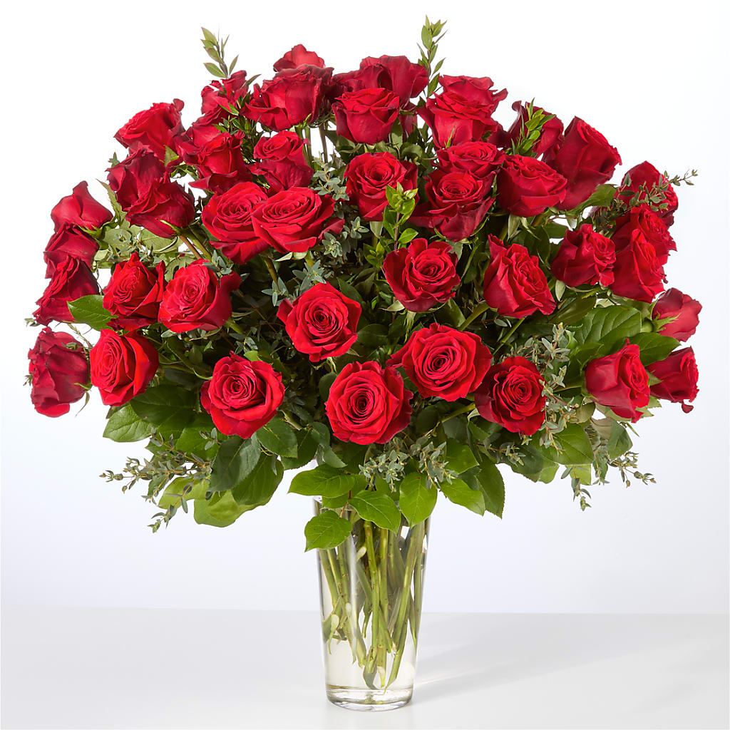 Forever Yours Fifty Stem Red Rose Bouquet – Watsons Florist, Sullivan MO