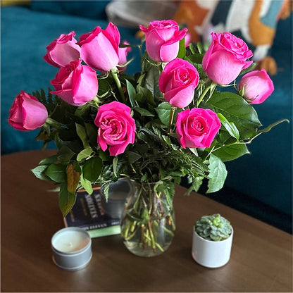 Long Stem Pink Rose Bouquet –  Watsons Florist, Sullivan MO