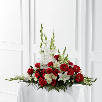 Crimson & White Arrangement –  Watsons Florist, Sullivan MO