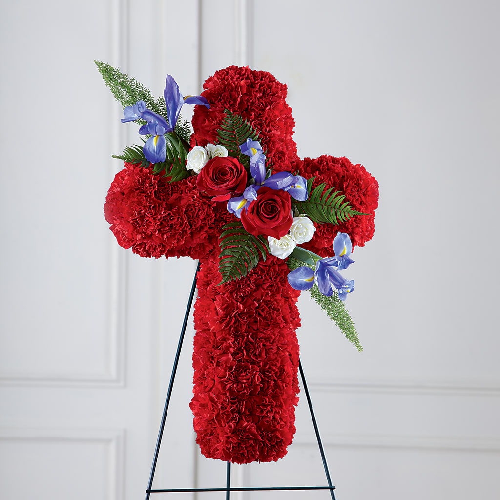 Faithful Hero Floral Cross –  Watsons Florist, Sullivan MO
