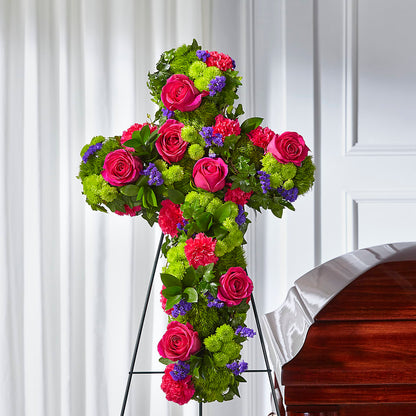 Tribute Rose Floral Cross –  Watsons Florist, Sullivan MO
