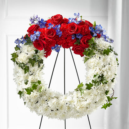 Patriotic Passion Wreath –  Watsons Florist, Sullivan MO