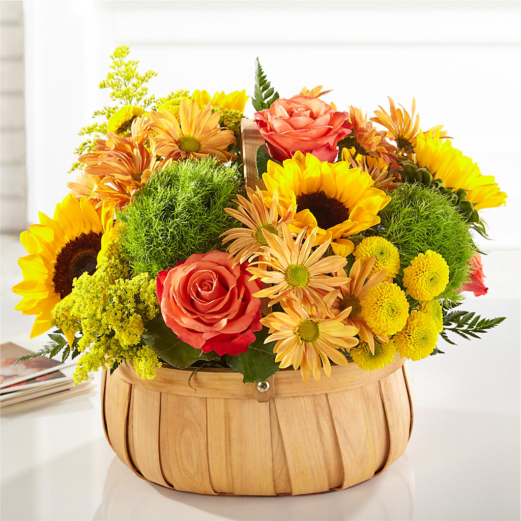 Harvest Sunflower Basket –  Watsons Florist, Sullivan MO