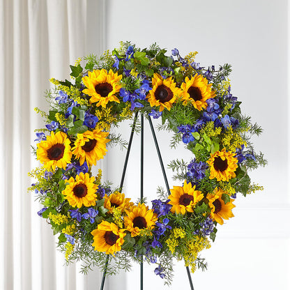 Bright Rays Wreath –  Watsons Florist, Sullivan MO