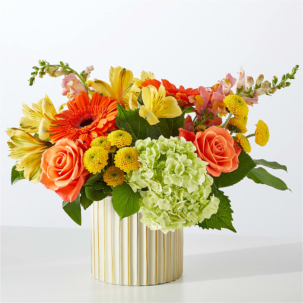 Autumn Sunshine Bouquet with Ivory Vase –  Watsons Florist, Sullivan MO