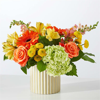 Autumn Sunshine Bouquet with Ivory Vase –  Watsons Florist, Sullivan MO