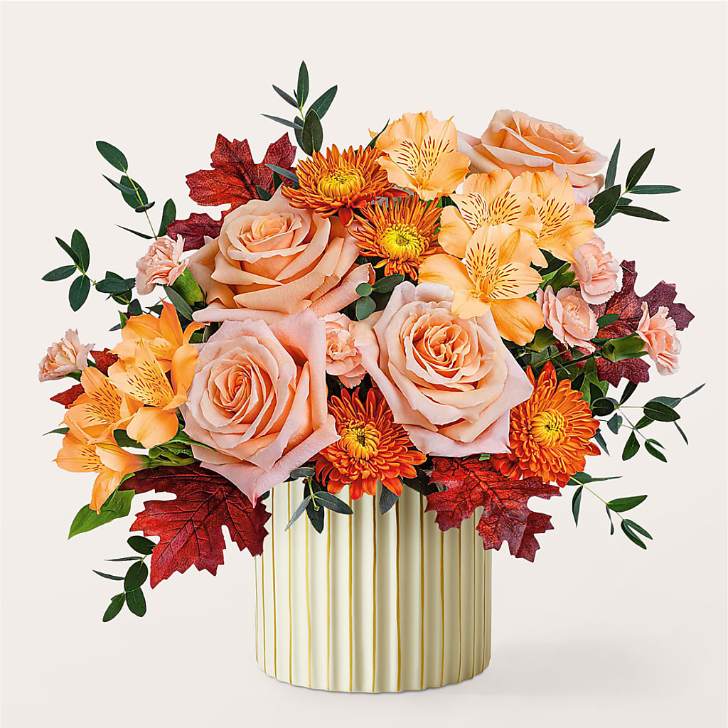Spiced Latte Bouquet with Ivory Vase –  Watsons Florist, Sullivan MO