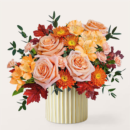 Spiced Latte Bouquet with Ivory Vase –  Watsons Florist, Sullivan MO