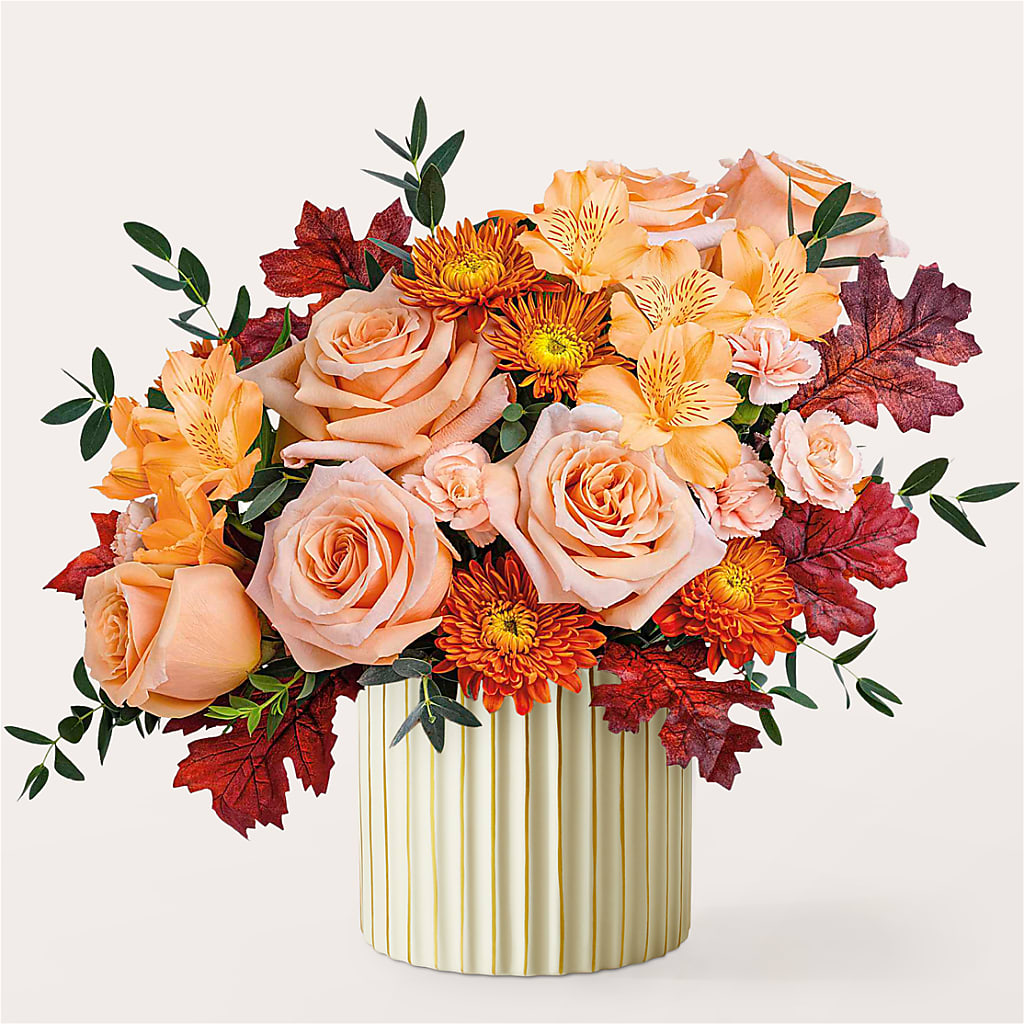 Spiced Latte Bouquet with Ivory Vase –  Watsons Florist, Sullivan MO