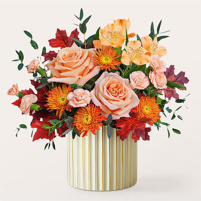 Spiced Latte Bouquet with Ivory Vase –  Watsons Florist, Sullivan MO