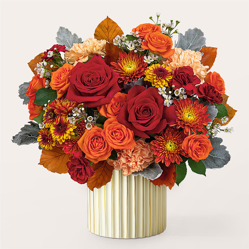 Merlot Bouquet with Ivory Vase –  Watsons Florist, Sullivan MO