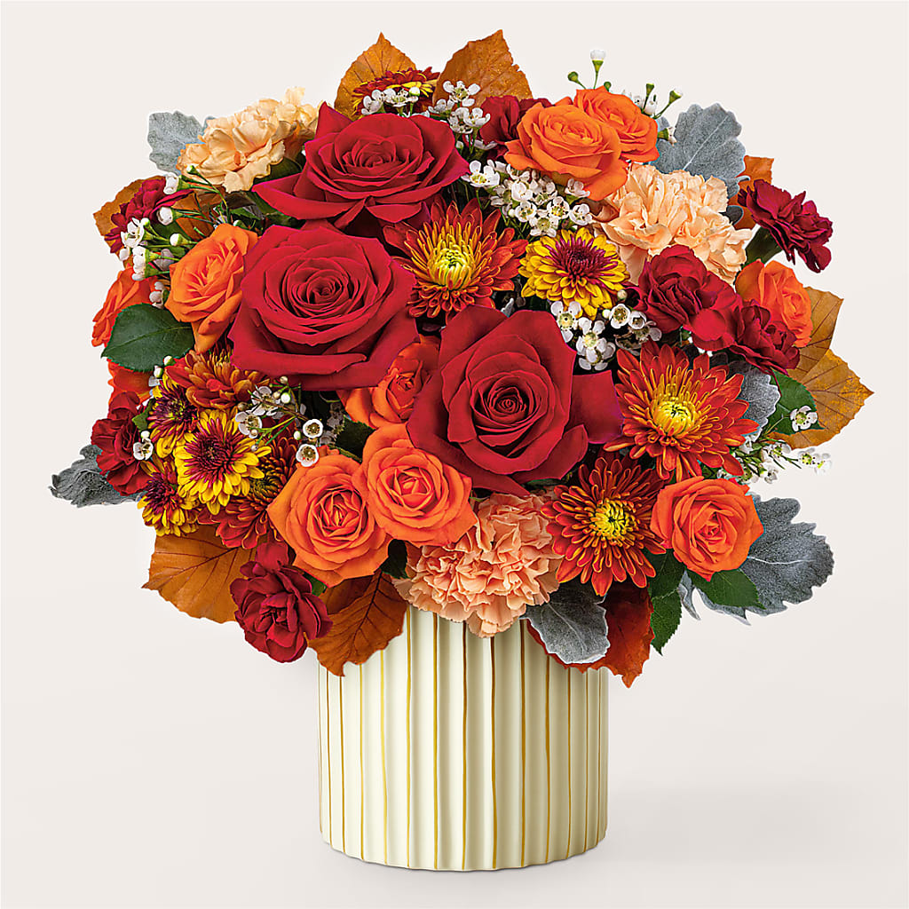 Merlot Bouquet with Ivory Vase –  Watsons Florist, Sullivan MO