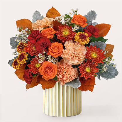 Merlot Bouquet with Ivory Vase –  Watsons Florist, Sullivan MO